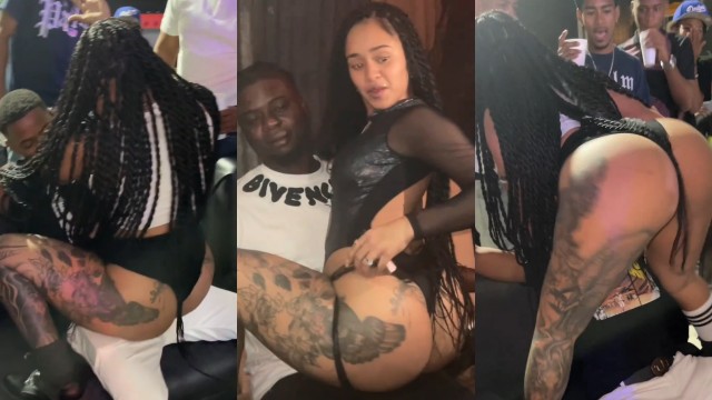 Megane Janell Moviendo su Gran Culo en el Party