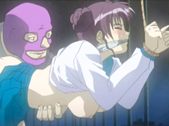 Hentai atado con bozal sexo duro