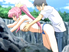 Tetona hentai tittyfucking y doggystyle follando en la playa