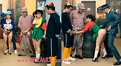 El Chavo del 8 Y Quico Cogiendo con Chilindrina y Doña Florinda