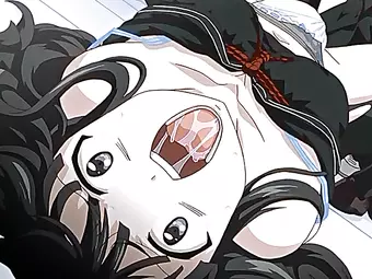 Tied up hentai girl gets fisted