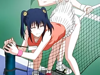 Horny hentai schoolgirl gets toyed in gym class