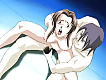 Tied hentai policewoman getting fucked with a gun up their pussy