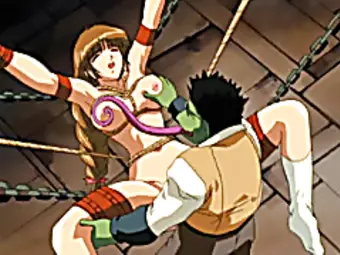 Bondage hentai monster fucked hard