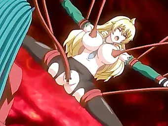Blonde hentai babe fucked by monster