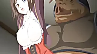 Cute hentai schoolgirl hard fucking by pig monster