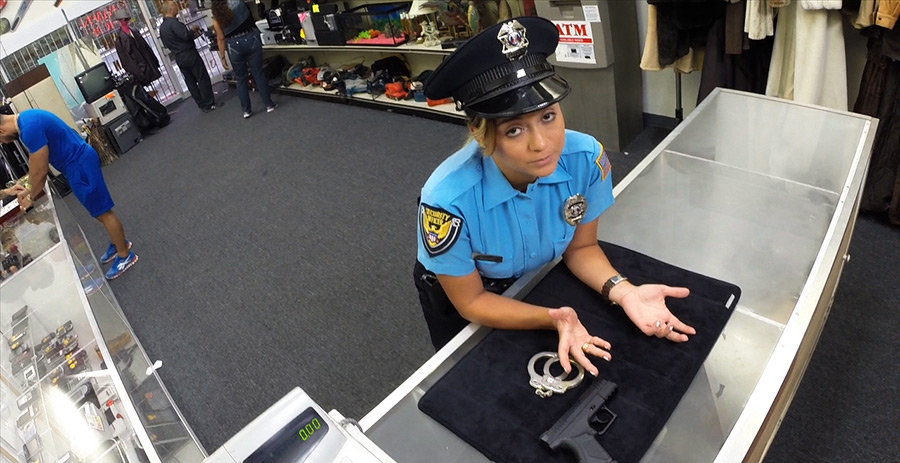 Slutty and brunette latina police woman gets her pussy fucked