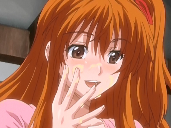 Hentai babe sucks and gets facialed